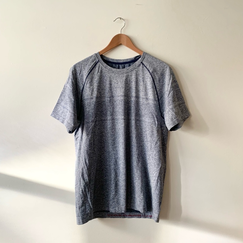 NEW RHONE Men's Blue Activewear Short Sleeve Top